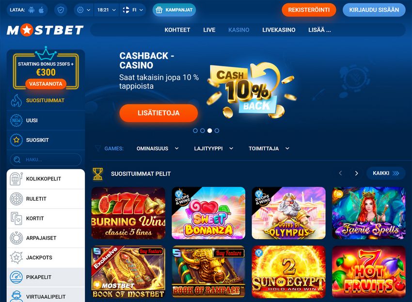 Сайт казино Mostbet: подробный обзор для любителей онлайн-азартных игр